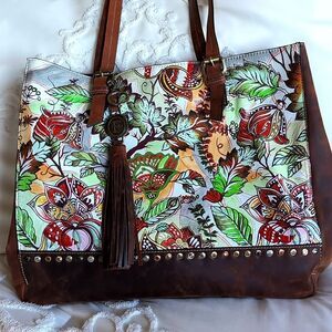 Firenze Bella Italian Artsy Large Handcrafted Tote Bag  NWOT